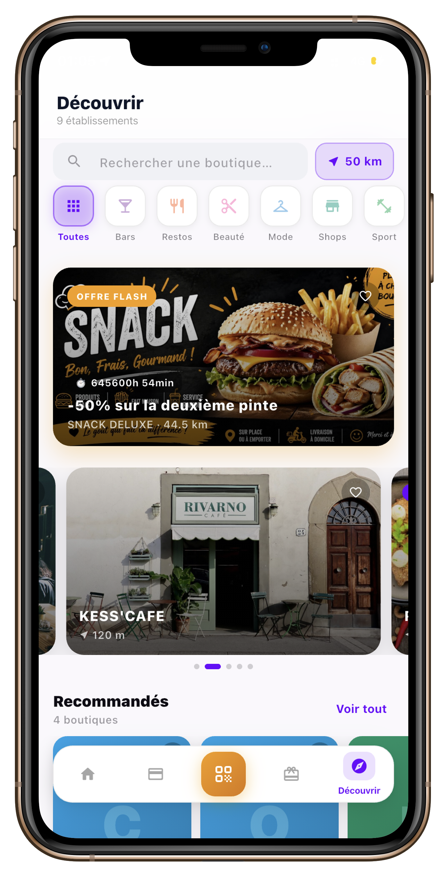 Aperçu de l'application Fidward